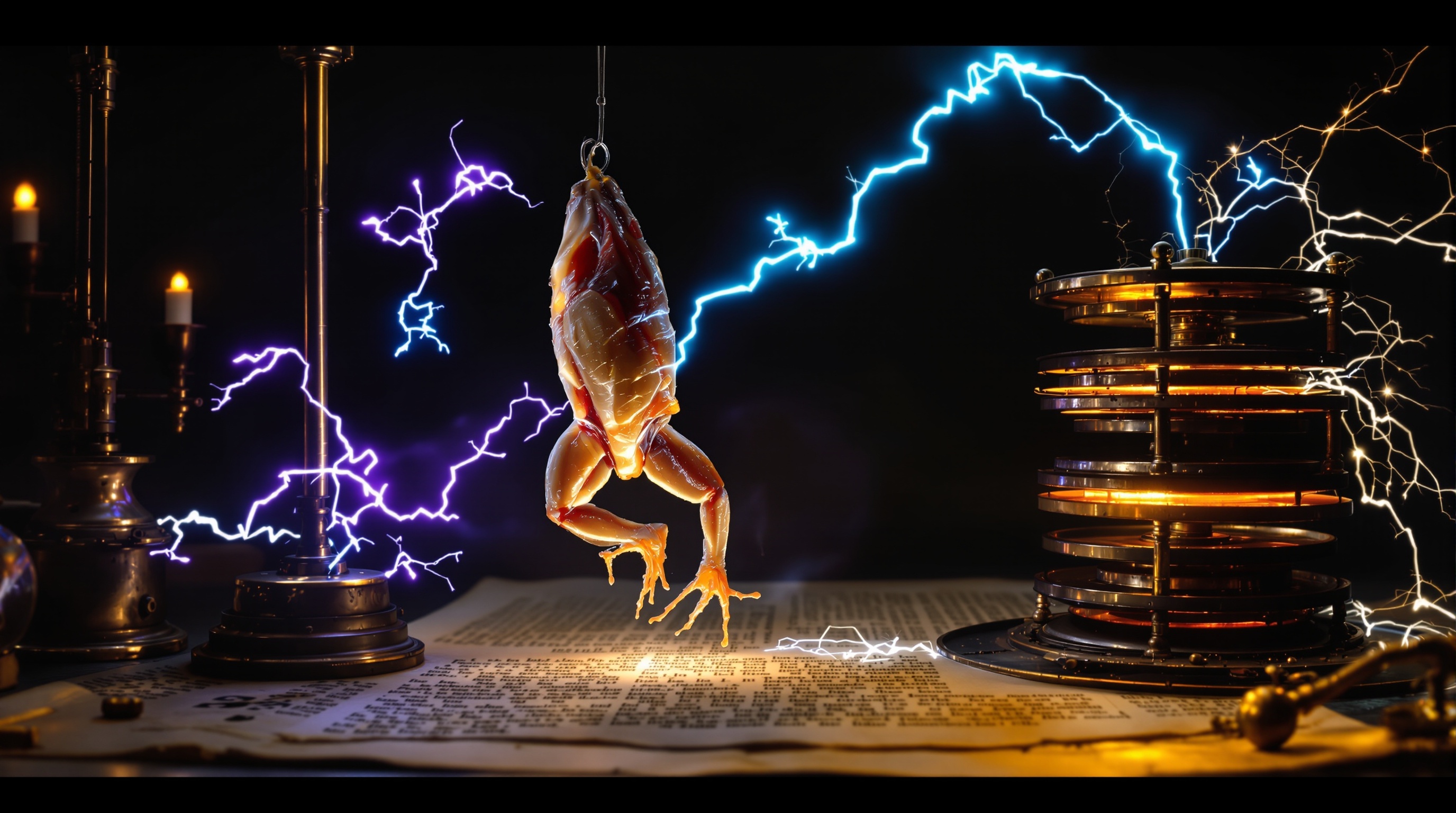 Galvani, Volta, and the birth of bioelectricity — the frog leg, the metal arc, and the first battery