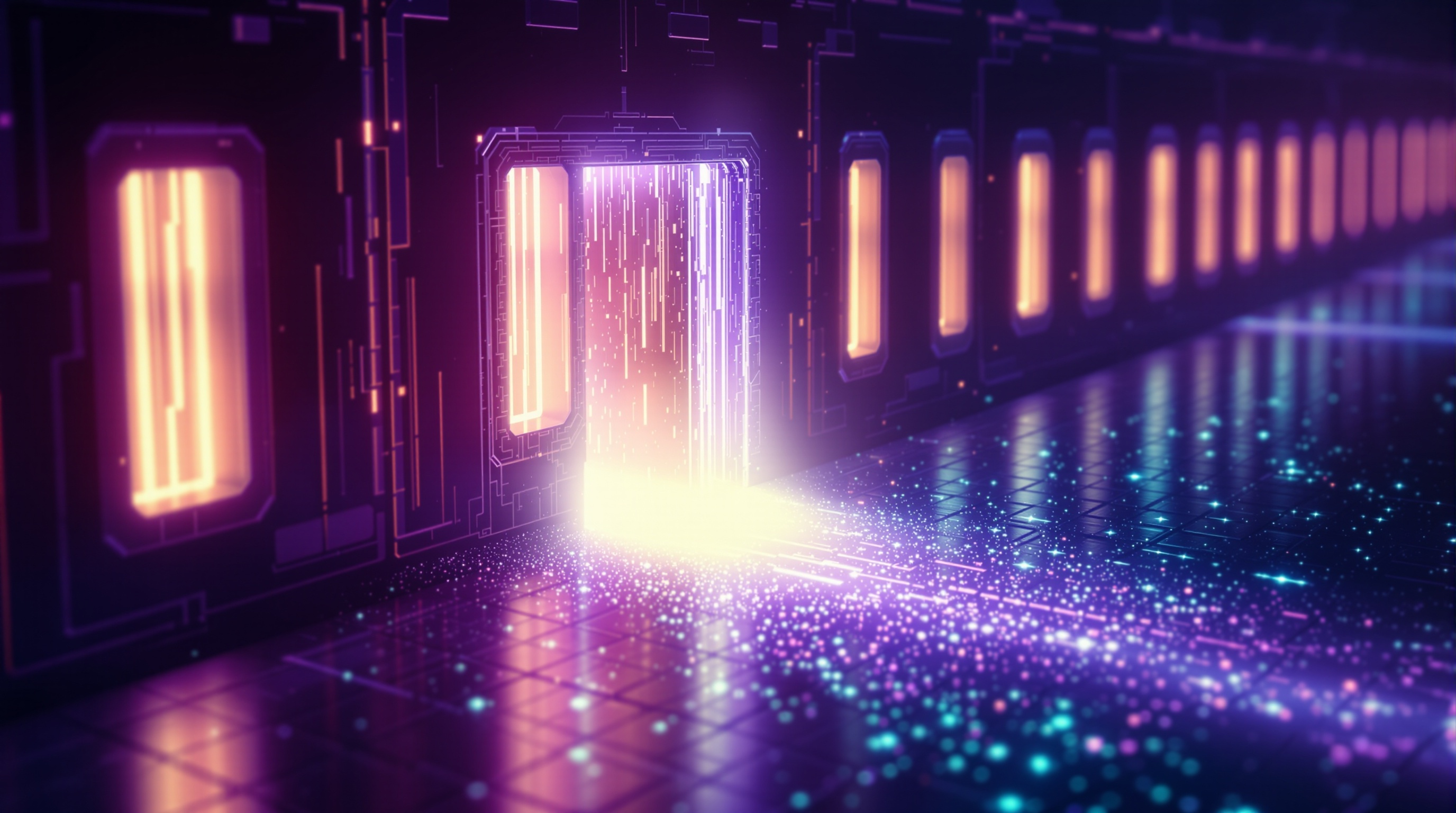 Ion channels — luminous selective gates in a cell membrane, ions streaming through in single file