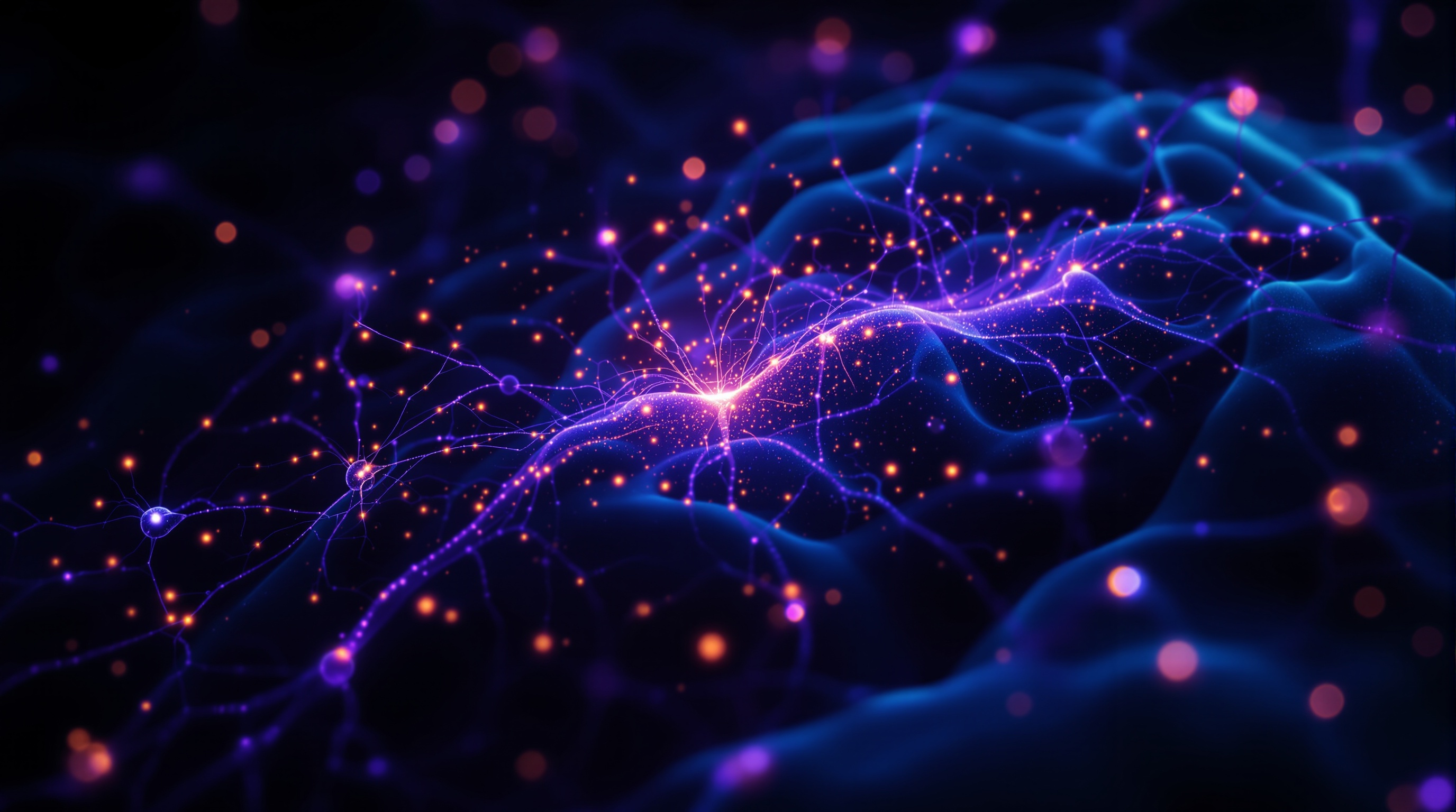Memory — a luminous constellation of neurons re-igniting a stored pattern of light across the brain