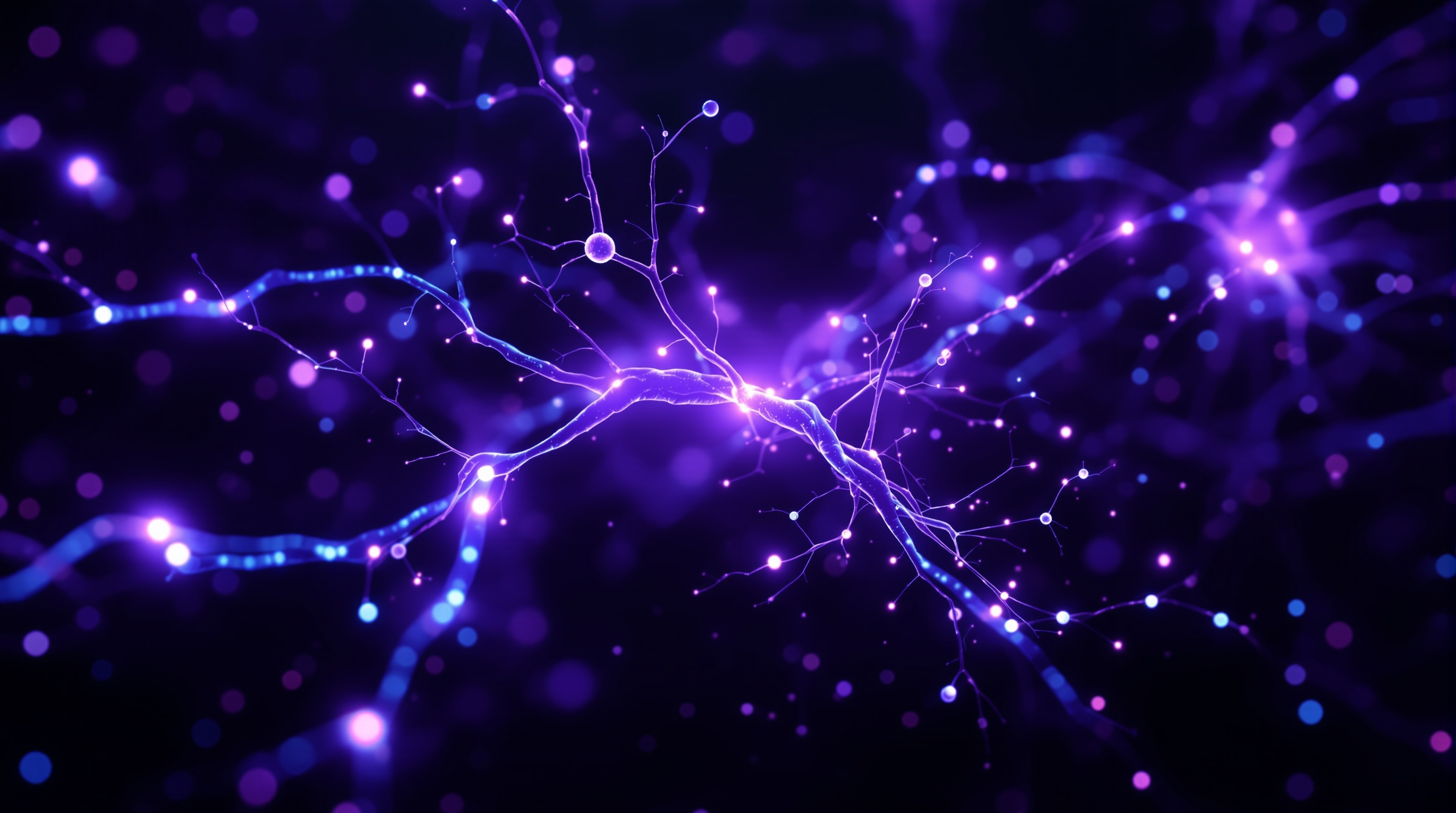Neuroplasticity — a luminous neural network reshaping itself, new connections of light forming among neurons